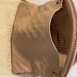 Louis Vuitton Tan Embossed Shoulder Bag